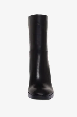 Absatzstiefeletten aus Glattleder mit quadratischer Spitze Sulpice 80