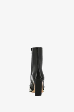 Absatzstiefeletten aus Nappa- und Python-Optik-Leder The Nevada Stretch High 85