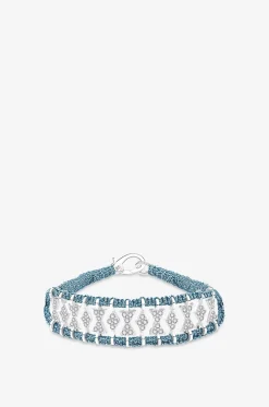 Armband aus Lurex und Silber mit Moissanit Buzios Sky