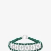 Armband aus Lurex und Silber mit Moissanit Buzios Emerald