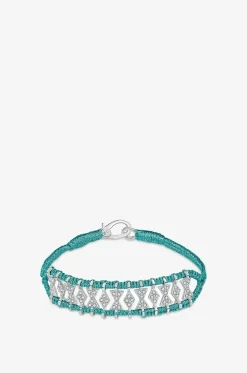 Armband aus Lurex und Silber mit Moissanit Buzios Pacific