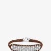 Armband aus Lurex und Silber mit Moissanit Buzios Rusty