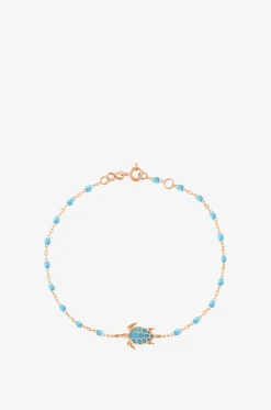 Armband aus Roségold Tortue Turquoise - 17 cm