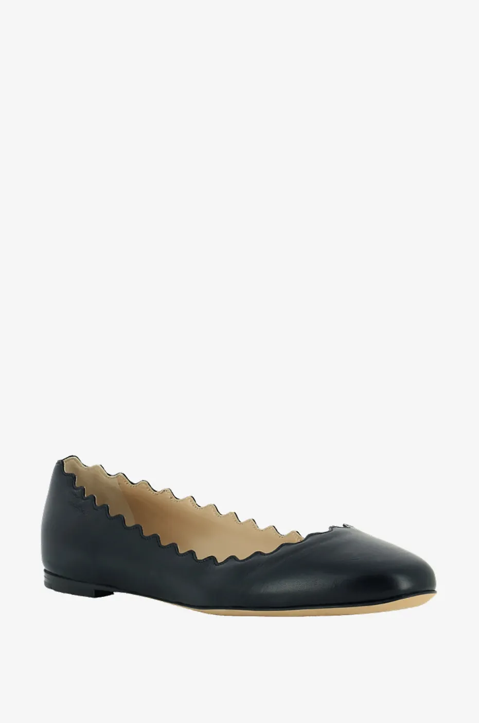 Ballerinas aus Leder mit Muschelsaum Lauren