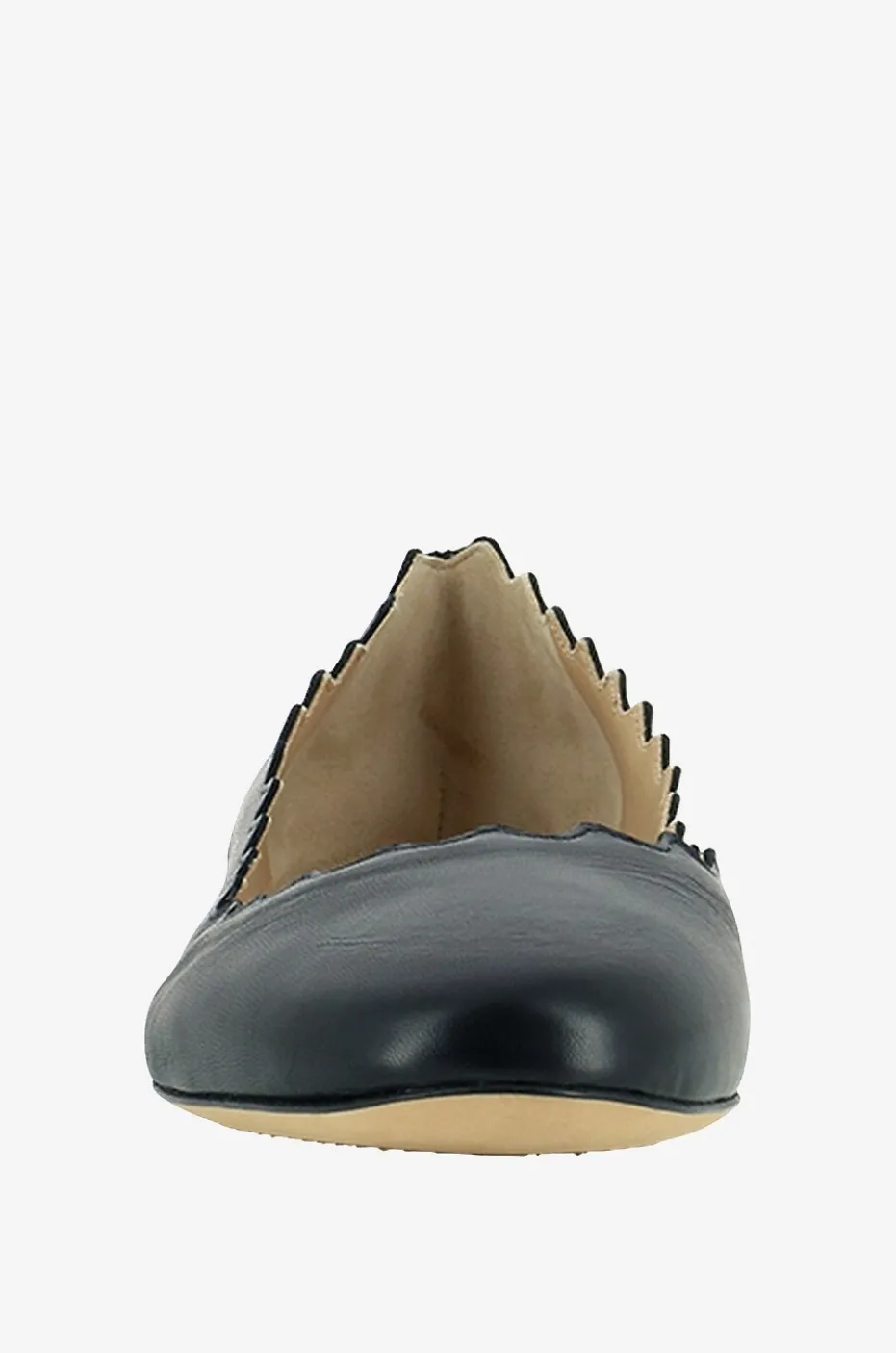 Ballerinas aus Leder mit Muschelsaum Lauren