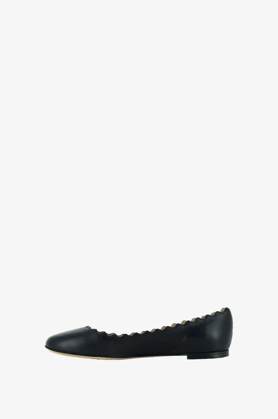 Ballerinas aus Leder mit Muschelsaum Lauren