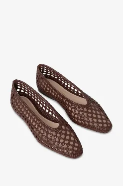 Ballerinas mit runder Spitze aus Leder Emery