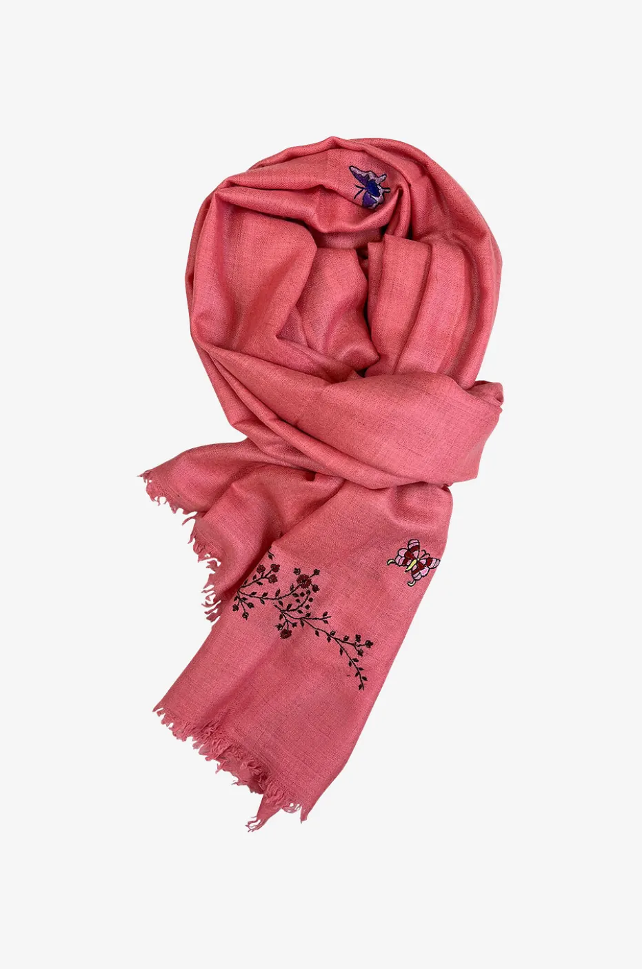 Bestickter Kaschmirschal Minimal Embroidery JOY