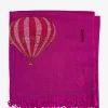 Bestickter Kaschmirschal Minimal Embroidery FREEDOM