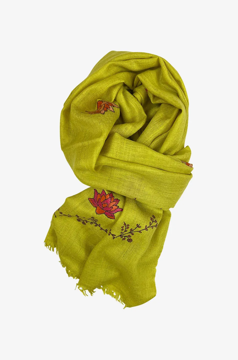 Bestickter Kaschmirschal Minimal Embroidery GRATEFUL
