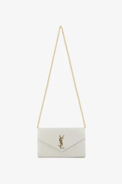 Brieftasche mit Kettengurt aus gestepptem Leder Cassandre