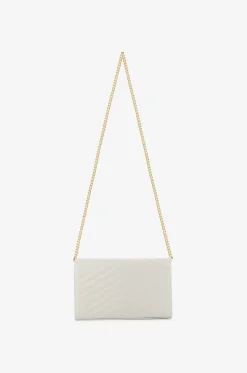 Brieftasche mit Kettengurt aus gestepptem Leder Cassandre
