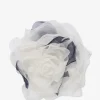 Brosche aus Seidenorganza in Rosenform
