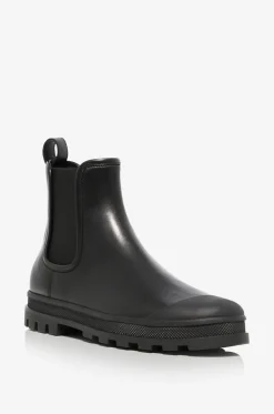 Chelsea-Stiefeletten aus Glattleder mit Gummikappen