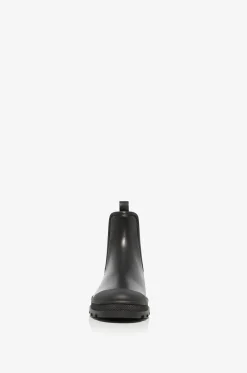 Chelsea-Stiefeletten aus Glattleder mit Gummikappen