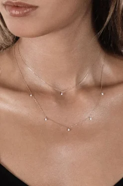Choker aus Roségold und weissem Diamant Stardust