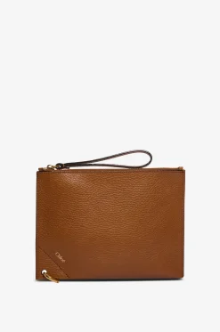 Clutch aus genarbtem Leder Chloé Spin