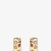 Creolen aus Gelbgold Rainbow Sapphire Confetti