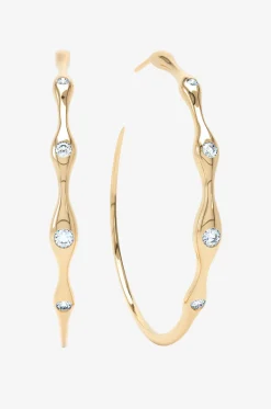 Creolen aus Gelbgold und Diamanten Curve 50