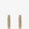 Creolen aus Gelbgold und Diamanten Oval Hoop