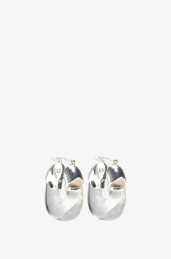 Creolen aus Harz Mini Organic Silver & Clear