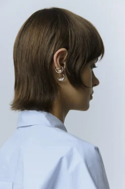 Creolen aus Silber mit Perlen Trio Pearl Hoops