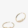 Creolen aus vergoldetem Silber mit Perlen Large Pearl Hoops