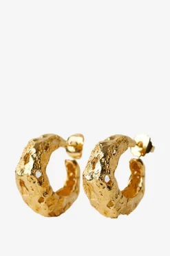 Dicke goldene Creolen Galia