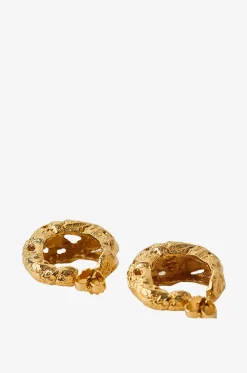 Dicke goldene Creolen Galia