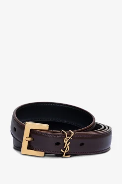 Dünner Ledergürtel mit Monogramm Cassandre - 2 cm