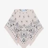 Dreieckstuch mit Bandana-Print aus Kaschmir und Seide Tifa