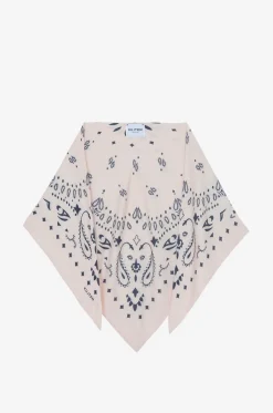 Dreieckstuch mit Bandana-Print aus Kaschmir und Seide Tifa