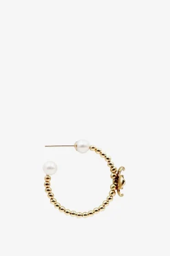 Einzelne Gelbgold-Creole mit Diamanten Must-Have