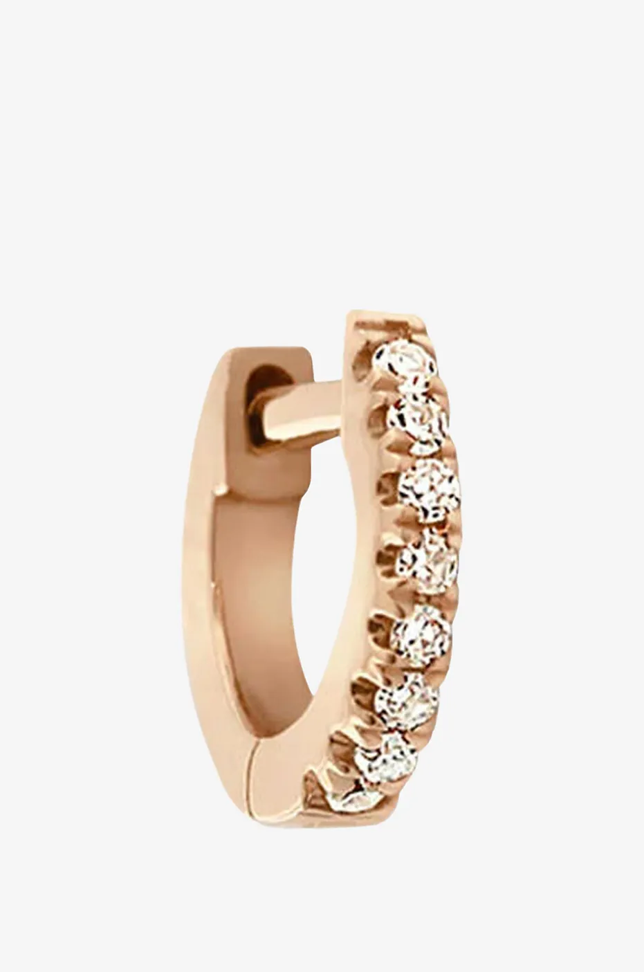 Einzelne Roségold- und Diamantcreole Mini Piercing Officiel XXS