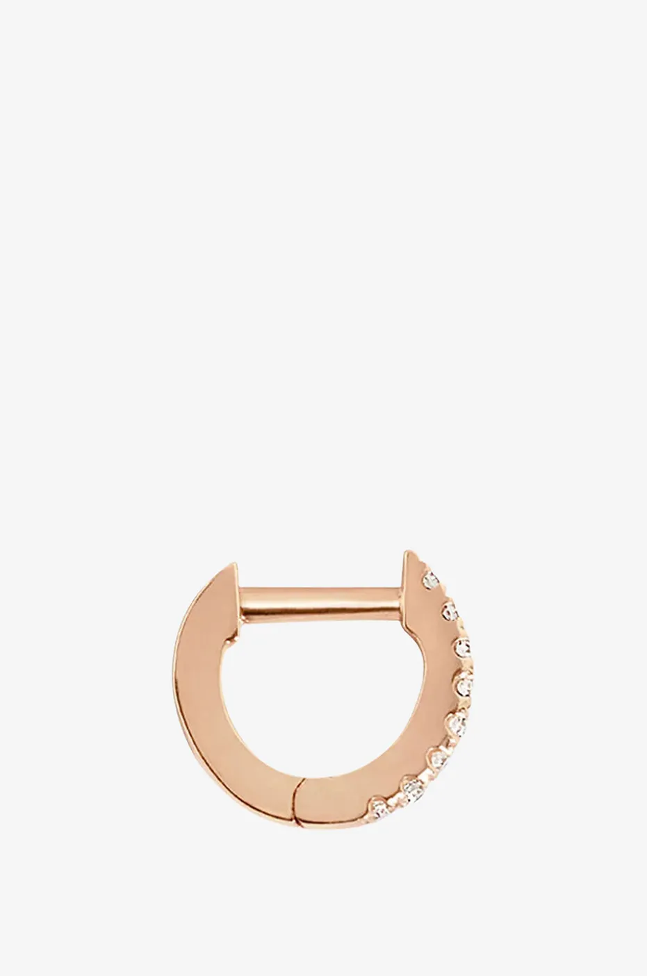 Einzelne Roségold- und Diamantcreole Mini Piercing Officiel XXS