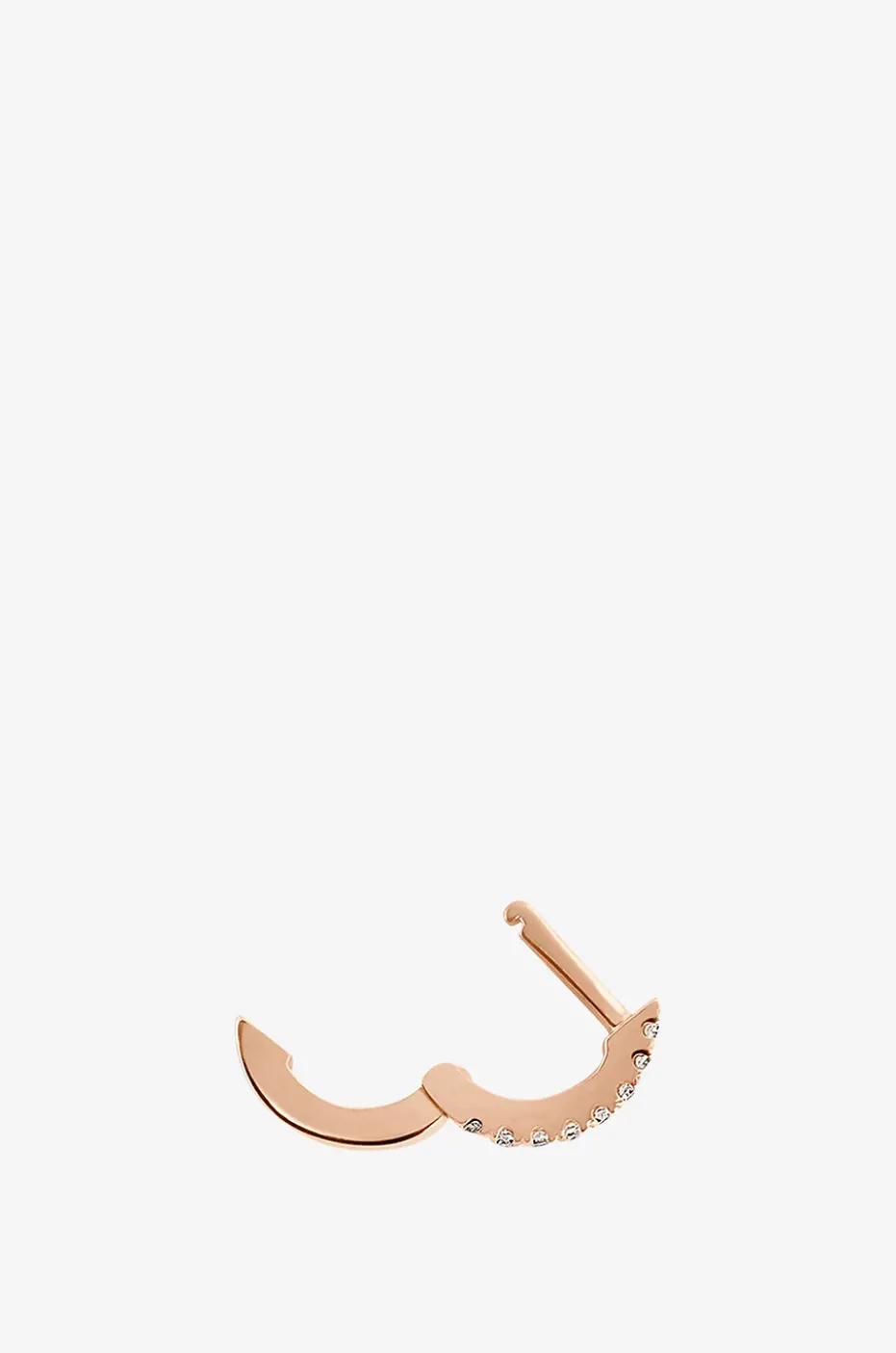 Einzelne Roségold- und Diamantcreole Mini Piercing Officiel XXS