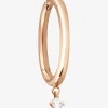 Einzelne Roségold-Creole mit Diamant Stardust M