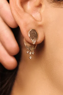 Einzelner Gelbgold-Ohrring mit Diamanten Gaby N°3