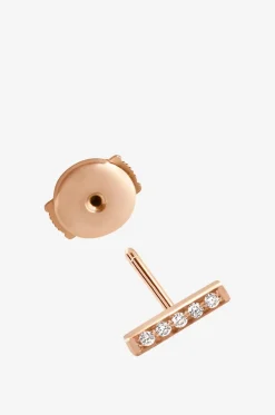 Einzelner Ohrstecker aus Roségold und Diamanten Medellin