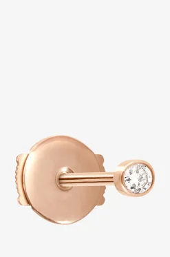 Einzelner Ohrstecker aus Roségold und Diamant One