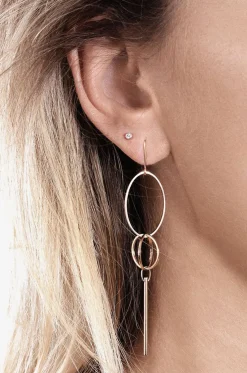 Einzelner Ohrstecker aus Roségold und Diamant One