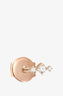 Einzelner Ohrstecker aus Roségold und Diamanten Stardust