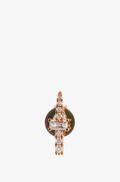 Einzelner Ohrstecker aus Roségold und Diamanten Trait d'union