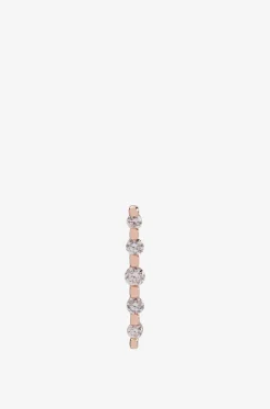 Einzelner Roségold-Ohrstecker mit Diamanten Tige
