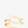 Emaillierte goldene Mini-Manschette Tara Blanc Sable