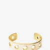 Emaillierter Armreif Eyelet Blanc Sable - 15 mm