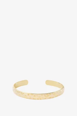 Emaillierter Armreif mit Leopardenmotiv Tina