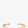 Emaillierter Goldener Armreif mit Strass Lumi Blanc Sable - 44 mm