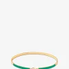 Emaillierter goldener Armreif Lily - Vert Menthe - 3mm