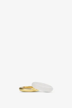 2er-Set Ringe aus Gold und weissem Jaspis Albert & Essential
